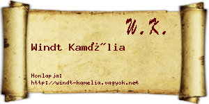 Windt Kamélia névjegykártya